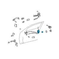 OEM 2008 Lexus GS460 Front Door Lock Assembly W/Motor, Right Diagram - 69030-30A20
