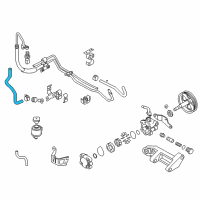 OEM 2005 Infiniti G35 Power Steering Return Hose Diagram - 49725-AM811