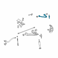 OEM GMC Sierra Upper Control Arm Diagram - 25905442