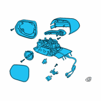 OEM 2022 Lincoln Aviator Mirror Outside Diagram - LC5Z-17682-EBPTM