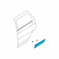 OEM Nissan Pathfinder Moulding-Rear Door, RH Diagram - 82870-0W302