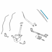 OEM 2012 Kia Soul Passenger Windshield Wiper Blade Assembly Diagram - 983612K000