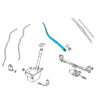 OEM 2013 Kia Sorento Windshield Wiper Arm Assembly Passenger Diagram - 983201U000