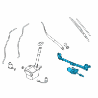 OEM 2012 Kia Sorento Windshield Wiper Motor & Link Assembly Diagram - 981001U000