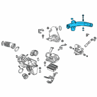 OEM Honda Accord Tube Assembly, Air Inlet (B) Diagram - 17252-5K0-A00