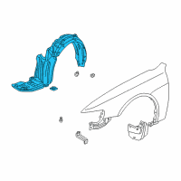 OEM 1999 Honda Accord Fender, Left Front (Inner) Diagram - 74151-S84-A00