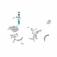 OEM 2009 Pontiac Vibe Fuel Tank Fuel Pump Module (Sender & Pump & Regulator) Diagram - 19185091