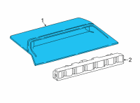 OEM Lexus IS350 Lamp Assembly, Stop Center Diagram - 81570-33150