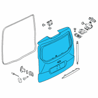 OEM Ford Lift Gate Diagram - DT1Z-6146404-F