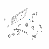 OEM Nissan 350Z Rod-Key Lock, L Diagram - 80515-CD000
