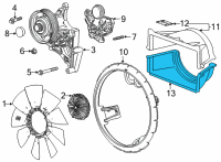 OEM Chevrolet Silverado 2500 HD Lower Shroud Diagram - 84082828