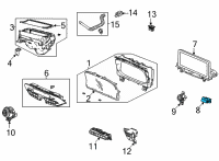 OEM Acura MDX Switch Assembly Diagram - 35510-TYA-A01