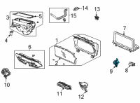 OEM Acura MDX Switch Assembly Diagram - 35881-TYA-A01