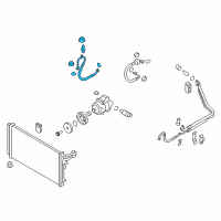 OEM 2017 Kia K900 Air Conditioner Refrigerant Discharge Hose Diagram - 977623T300