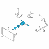 OEM 2015 Kia K900 Air Conditioner Compressor Assembly Diagram - 977013T300