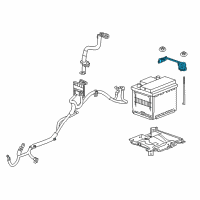 OEM Chevrolet Spark Retainer, Battery Hold Down Diagram - 96647580