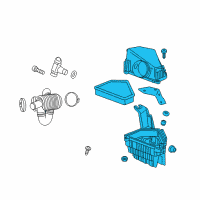 OEM 2010 Cadillac CTS Air Cleaner Assembly Diagram - 25843479