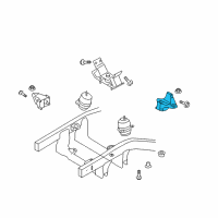 OEM 2008 Kia Sorento Engine Mounting Bracket Assembly, Left Diagram - 218153E550