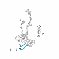 OEM 2012 Nissan Cube Band Assy-Fuel Tank, Mounting Diagram - 17407-1FC0A