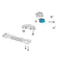 OEM 2009 Dodge Nitro INSULATOR-Engine Mount Diagram - 52125107AD