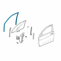 OEM 2008 Acura TL Channel, Left Front Door Run Diagram - 72275-SEP-A01