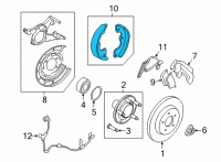 OEM 2009 Mercury Mariner Park Brake Shoes Diagram - 5L8Z-2A753-AA