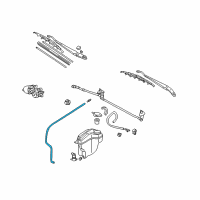 OEM 2001 Toyota Corolla Washer Hose Diagram - 85374-02040