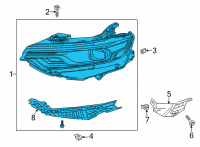 OEM 2022 Cadillac XT6 Composite Assembly Diagram - 85000016