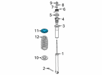 OEM 2022 Kia Seltos Pad-Rear Spring, UPR Diagram - 55370H2000