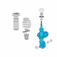 OEM 2012 Chevrolet Sonic Front Suspension Strut Assembly Diagram - 95917156