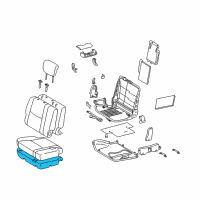 OEM 2003 Lexus GX470 Pad, NO.2 Seat Cushion Diagram - 79335-60090