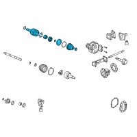 OEM 2007 Hummer H3 Joint Kit-Front Wheel Drive Shaft C/V Diagram - 10359476