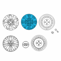 OEM Hyundai Accent Aluminium Wheel Assembly Diagram - 52910-J0300