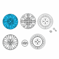 OEM 2019 Hyundai Accent Aluminium Wheel Assembly Diagram - 52910-J0200