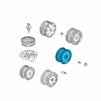 OEM 1997 Acura RL Disk, Aluminum Wheel (16X6.5Jj) (Blade Silver Metallic-Z) (Asahi) Diagram - 42700-SZ3-A01