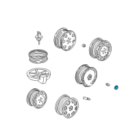 OEM 1997 Acura RL Cap, Aluminum Wheel Center Diagram - 44732-SZ3-A00