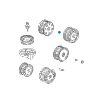 OEM Acura Cap, Aluminum Wheel Center Diagram - 44732-SZ3-A61