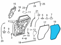 OEM Lexus NX350 WEATHERSTRIP, RR DOO Diagram - 62331-78020