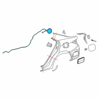 OEM 2015 Toyota Corolla Release Cable Diagram - 77035-02380