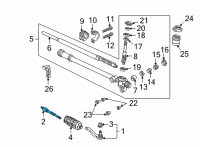 OEM 2001 Acura NSX End, Front Rack Diagram - 53521-SL0-A01