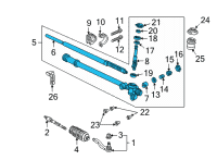 OEM 1994 Acura NSX Box, Steering Gear (LH) Diagram - 53040-SL0-A01