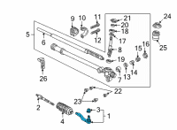 OEM 2001 Acura NSX End, Driver Side Tie Rod Diagram - 53560-SL0-A01