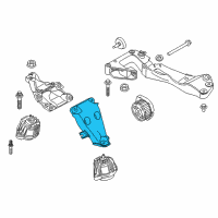 OEM 2017 BMW 230i xDrive Engine Supporting Bracket Left Diagram - 22-11-6-861-401