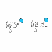 OEM 2007 Chevrolet Express 3500 Mirror Glass Diagram - 88944459