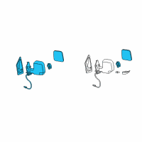 OEM 2016 Chevrolet Express 3500 Mirror Diagram - 15227437