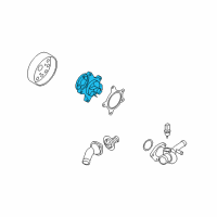 OEM 2010 Kia Soul Pump Assembly-COOLENT Diagram - 251002B000