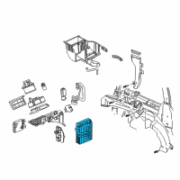 OEM 2002 Chevrolet Venture Evaporator Core Diagram - 10323437