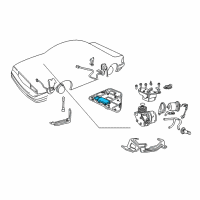 OEM 2000 Cadillac Seville Module Asm-Electronic Suspension Control Diagram - 25726754