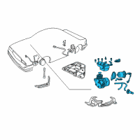 OEM 2004 Cadillac Seville Compressor, Auto Level Control Air Diagram - 12494809