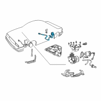 OEM 2000 Cadillac Seville Rear Sensor Diagram - 25728488